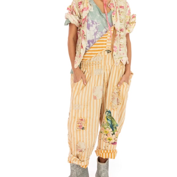Magnolia Pearl Pants & Jumpsuits Magnolia Pearl Creamsicle Overalls